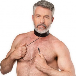 Lederen Bipolaire Schokhalsband van Rimba - ri-8229