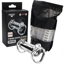 Twin Cock Cage - by Kiotos Steel - opr-278049