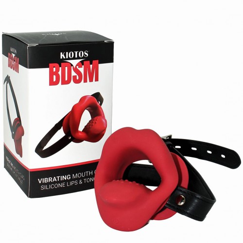 Vibrerende mondknevel siliconen lippen en tong - van Kiotos