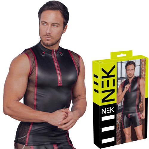 Emphasising sleeveless shirt in 2 colours by NEK