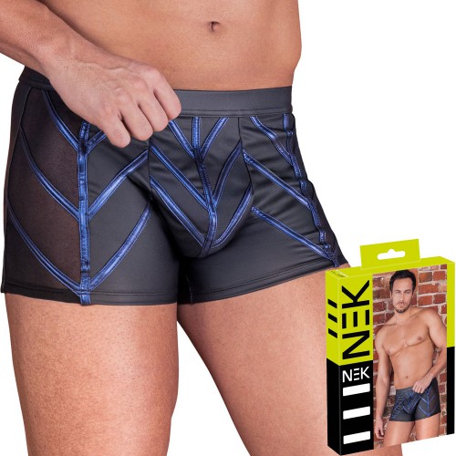 Matte Black/Blue Emphasising pants by NEK