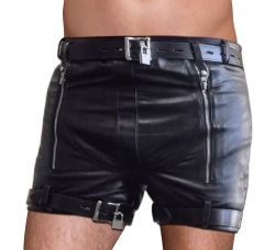 Leather Chastity Short by NLLeather - nl-lcb