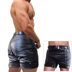 Leather Chastity Short by NLLeather - nl-lcb