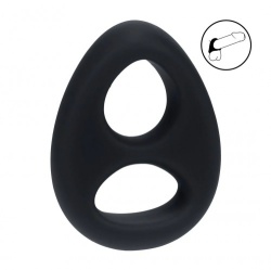 Doppelter Penis und Balring – Flüssiges Silikon von Levelz - sht-lvl01-0034blk