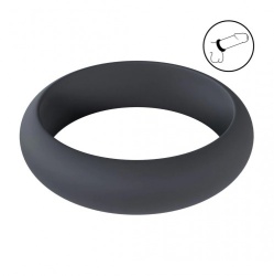 Silicone Cockring Wide O - XL 50mm van Levelz - sht-lvl01-0012blk
