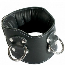 Ledapol Leather Collar with D-rings - le-8013