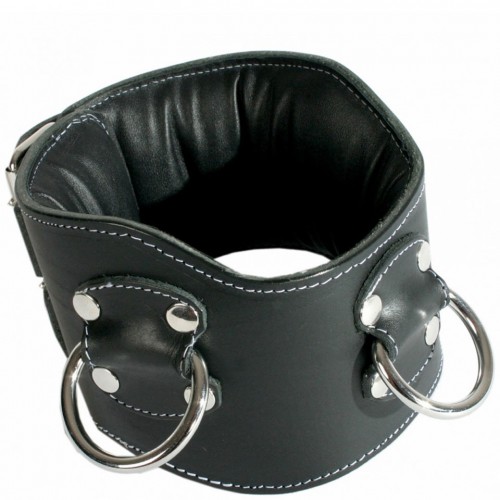 Ledapol Leather Collar with D-rings - le-8013