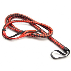 190 cm Lange Zweep in zwart/rood - 2134000151