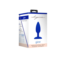 Glühender, wärmender Analplug - sht-ele015blu