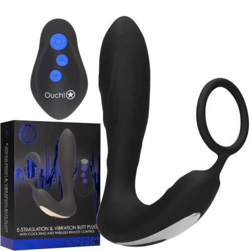 E-stim vibrerende anaalplug en penisring