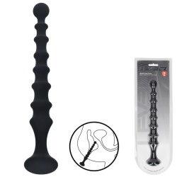 Ribbed Silicone Anal Probe - sht-lvl02-0030blk