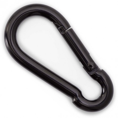 Black Steel Carabiner hook 60x6
