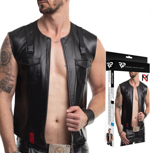 The RMCamillo001 Wetlook Vest with pockets by Regnes - rs-rmcam001