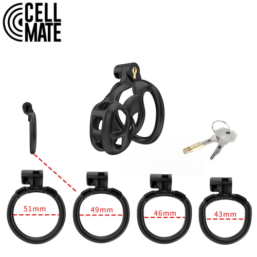 CELLMATE - Guardian Chastity Cage Black Size 1 - du-140196