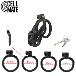 CELLMATE - Guardian Chastity Cage Black Size 2 - du-140197