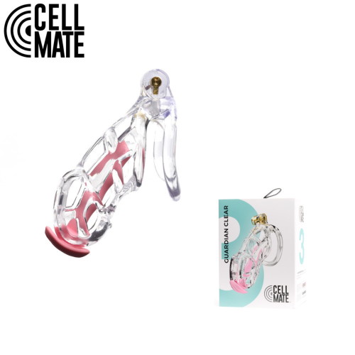 CELLMATE – Guardian Keuschheitskäfig Transparent Größe 3 - du-140653