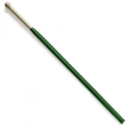 Green Leather flexible cane with stainless steel handle - nl-ksis2002g