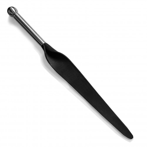 Zwarte lederen Slapper met RVS Handvat - nl-kz1368b