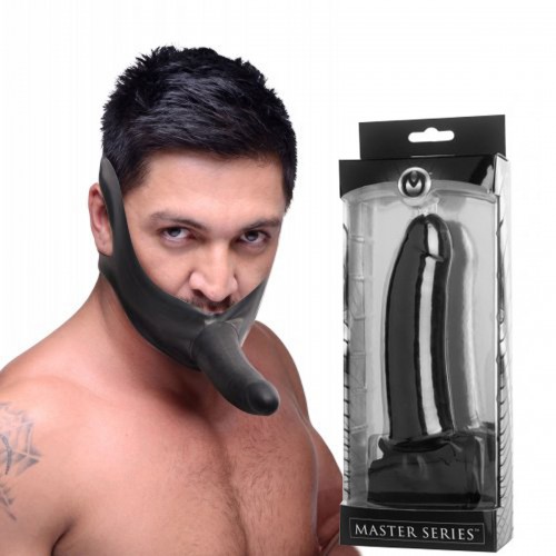 Master Series - Face Strap-On Mondknevel met Dildo - odc-ad784
