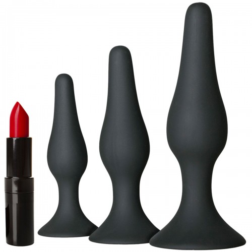 Anal Butt Plug Training Kit - odc-et015blk