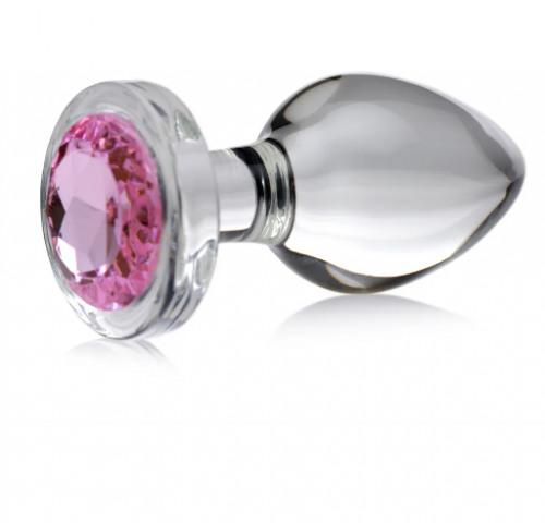 The Pink Gem - Glass ButtPlug - Size S or L - sh-ag430