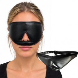 Leather Blindfold with Nasal Aperture - nl-lbna
