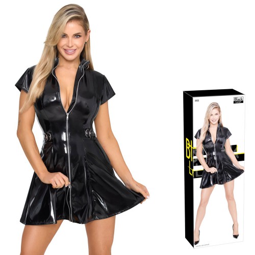 High-neck vinyl mini dress by Black Level - or-285181410
