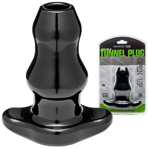 Double Tunnel Hollow Butt Plug by Perfect Fit - sht-hp-07b