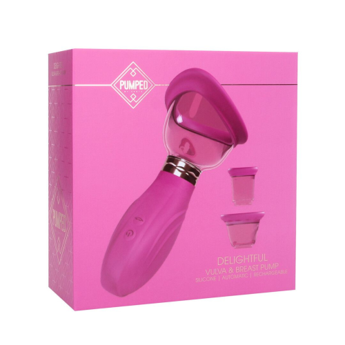 Delightful – Rechargeable Vulva and Breast Pump – Pink - sht-pmp050pnk