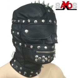 Fullhood with collar and spikes - os-0415