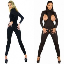 Stretch Catsuit with thru zip by Ledapol 1253 - le-1253