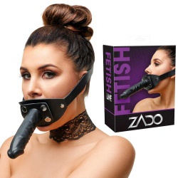 Leather Gag with 5 inch Dong by ZADO - os-0225