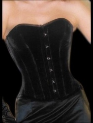 Nobles Black Velvet Corset - ET-EC007-SA/BL