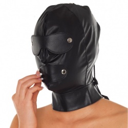 lederen Masker met veter van Rimba - ri-7577