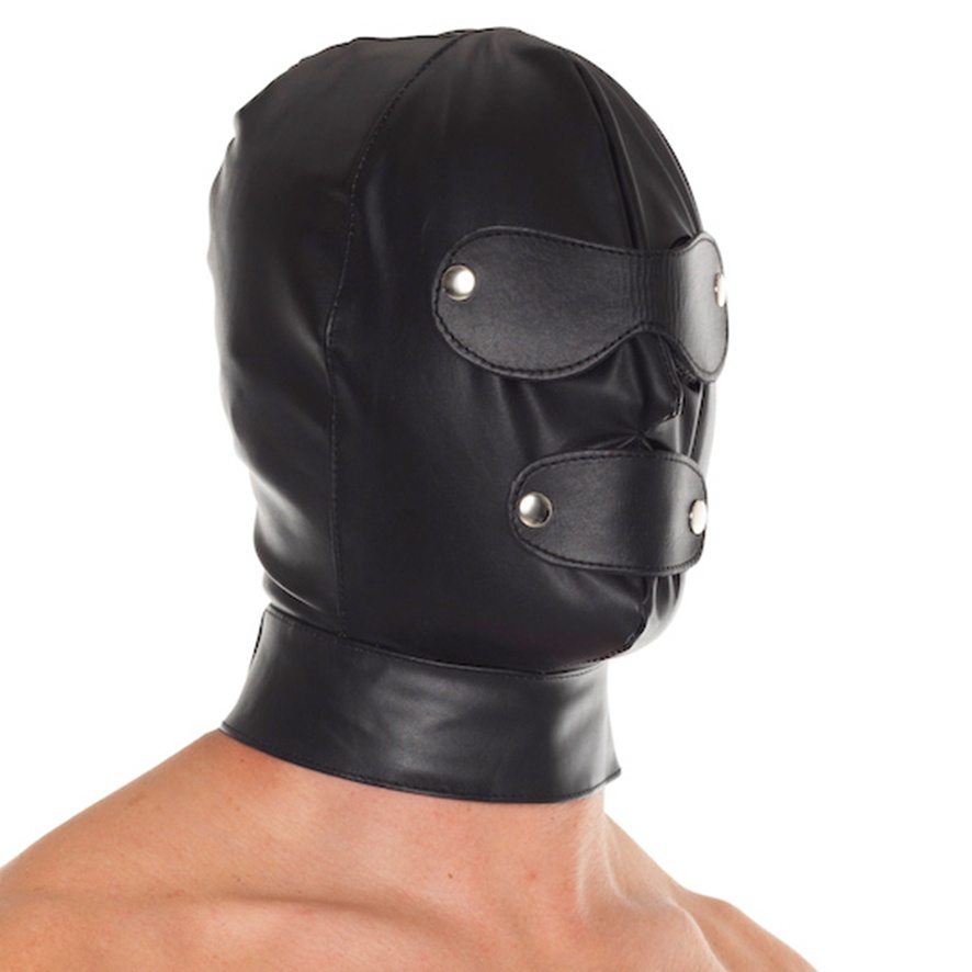 Leather Full Face & Head Mask.