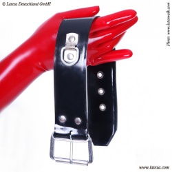 Latex Damen Halsband mit D-ring von Latexa - la-3187