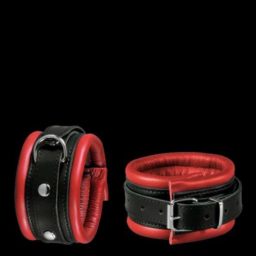 Steel and Leather Anklecuffs