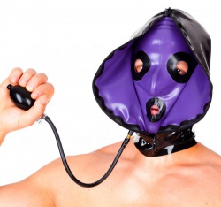 Maske aufblasbar, mit RV vorne und hinten von Latexa - la-3172