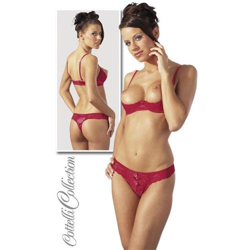 Half-cup Set Red by Cottelli Collection - or-2220199