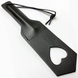 Leather open Heart Paddle by SaXos - os-0132