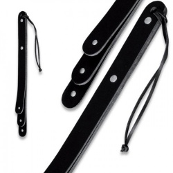 3-layerd thin Black Leather Paddle by Saxos - os-0155