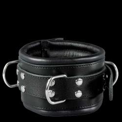 Black Leather Collar - os-0102-1s