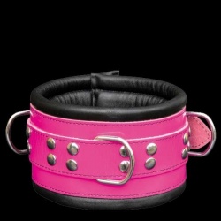 Pink Leder Halsfessel - os-0104-1p