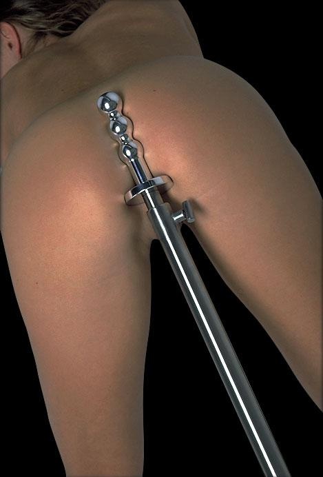 Hooggepolijste RVS Dildo-bar.