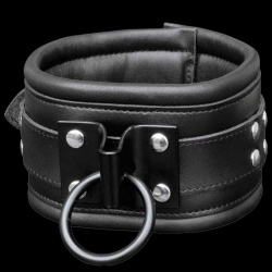 Leather Collar with welded ring - os-0112-1