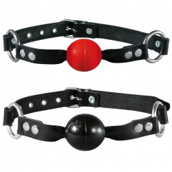 Standard Sized PVC Ball Gag with Leather Strap - os-0120