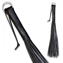 black cowhide whip with 48 threads by SaXos - os-0135-2