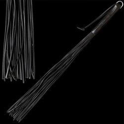 Latex whip with 24 stripes - black - os-0140-1