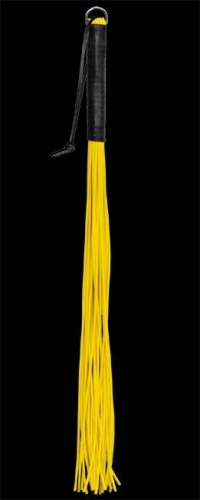 Latex Peitsche mit 24 gelben Streifen - os-0160-1g