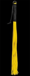Latex Peitsche mit 48 Streifen - gelb - os-0160-2g